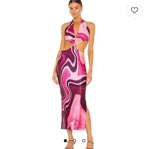 Farai London Gaia Long Dress in Purple